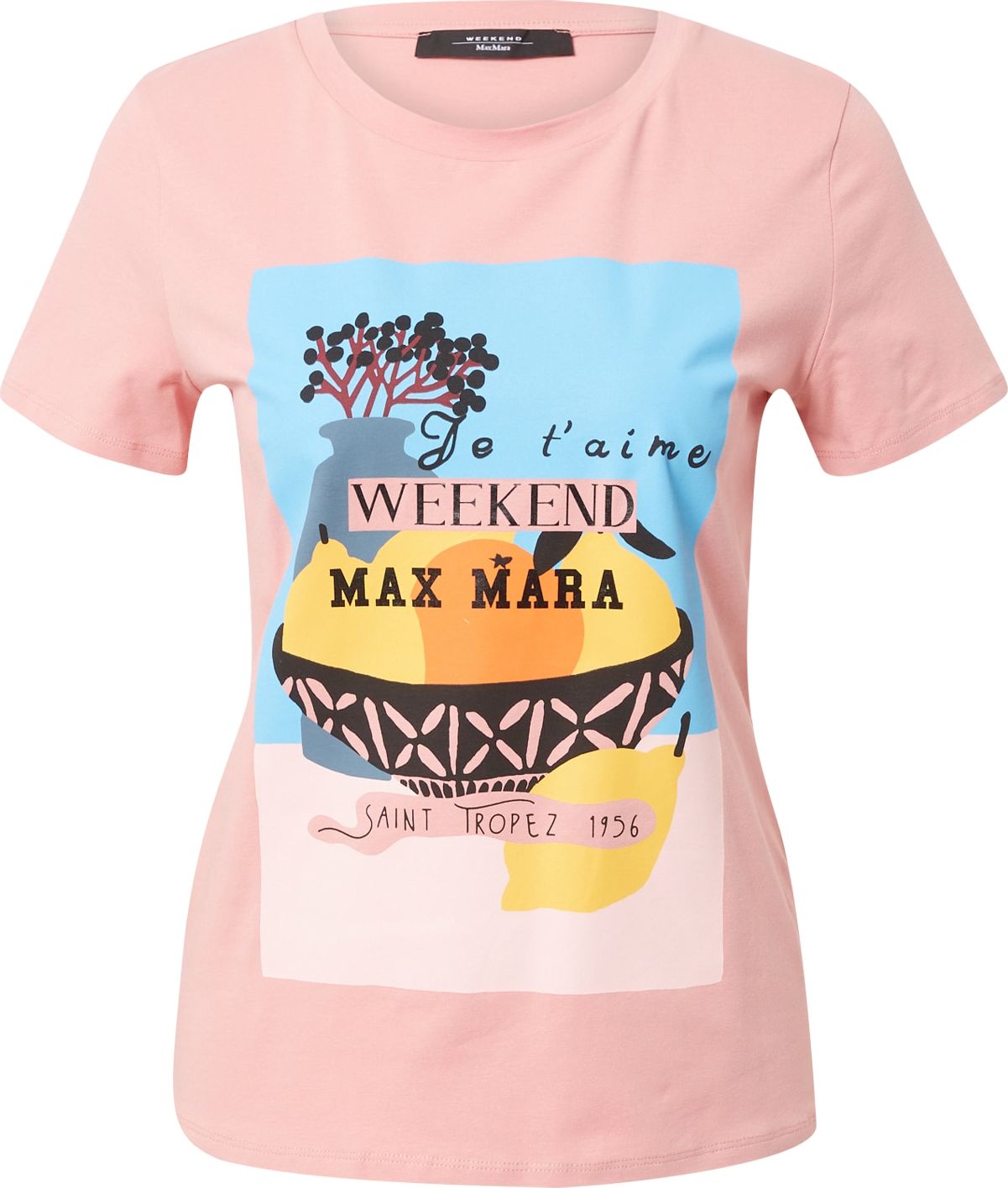 Weekend Max Mara Tričko 'CHOPIN' mix barev / růžová