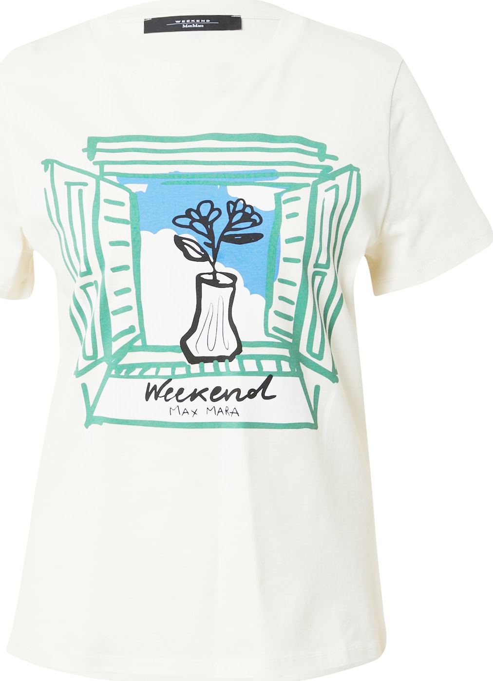 Weekend Max Mara Tričko 'SANTE' modrá / zelená / černá / bílá