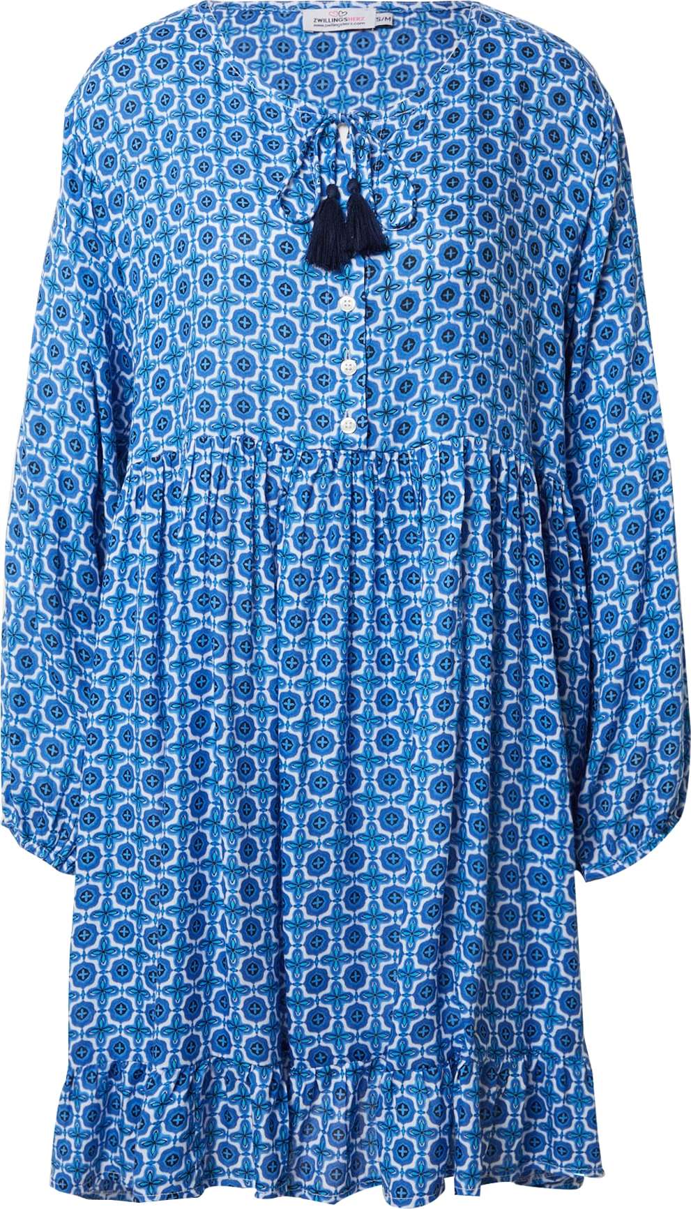 Zwillingsherz Šaty 'Jujetta' modrá / námořnická modř / nebeská modř / bílá