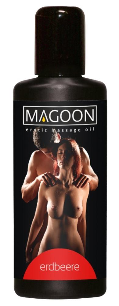 Magoon Masážní olej s vůní jahod 100 ml Magoon
