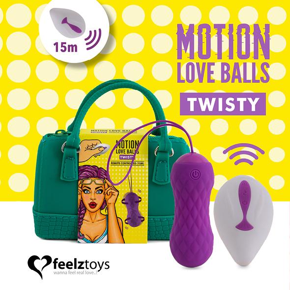 FeelzToys Motion Love Balls Twisty - vibrační vajíčko FeelzToys