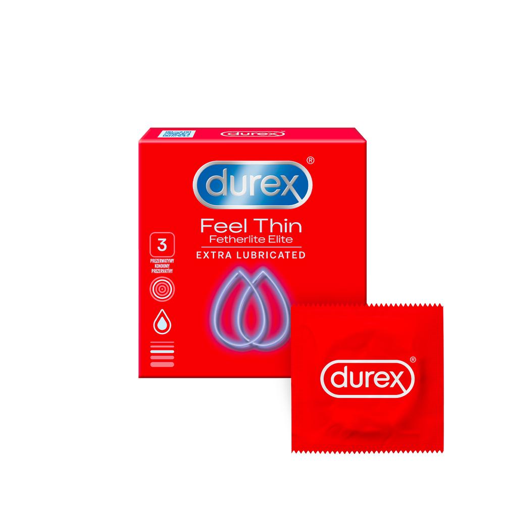 DUREX kondomy Feel Thin Fetherlite Elite Extra Lubricated 3ks Durex