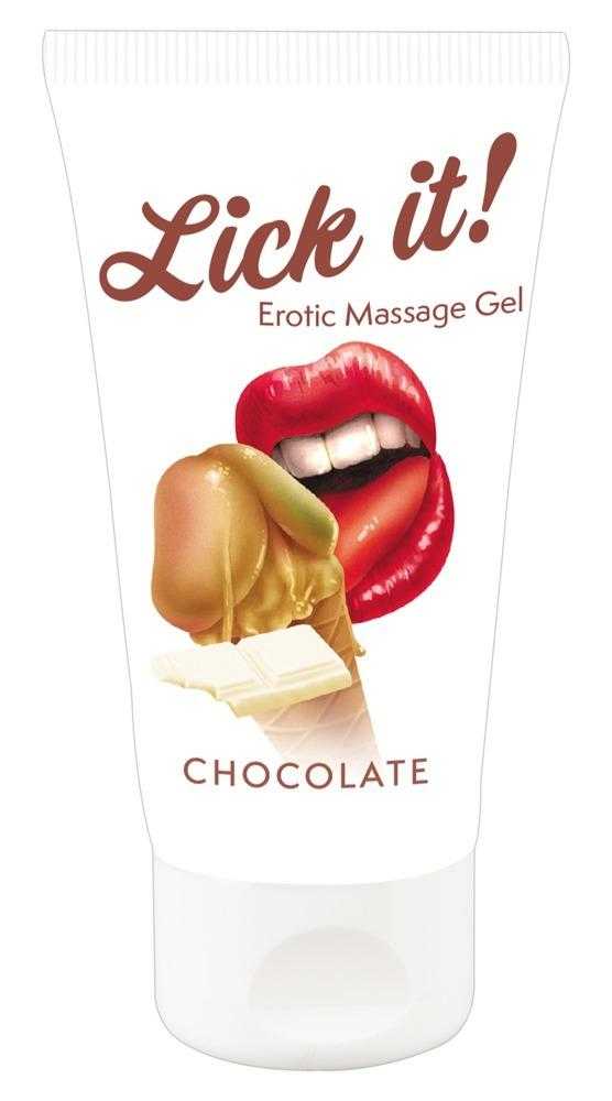 Lick it! Lubrikační a masážní gel Čokoláda 50 ml Lick It