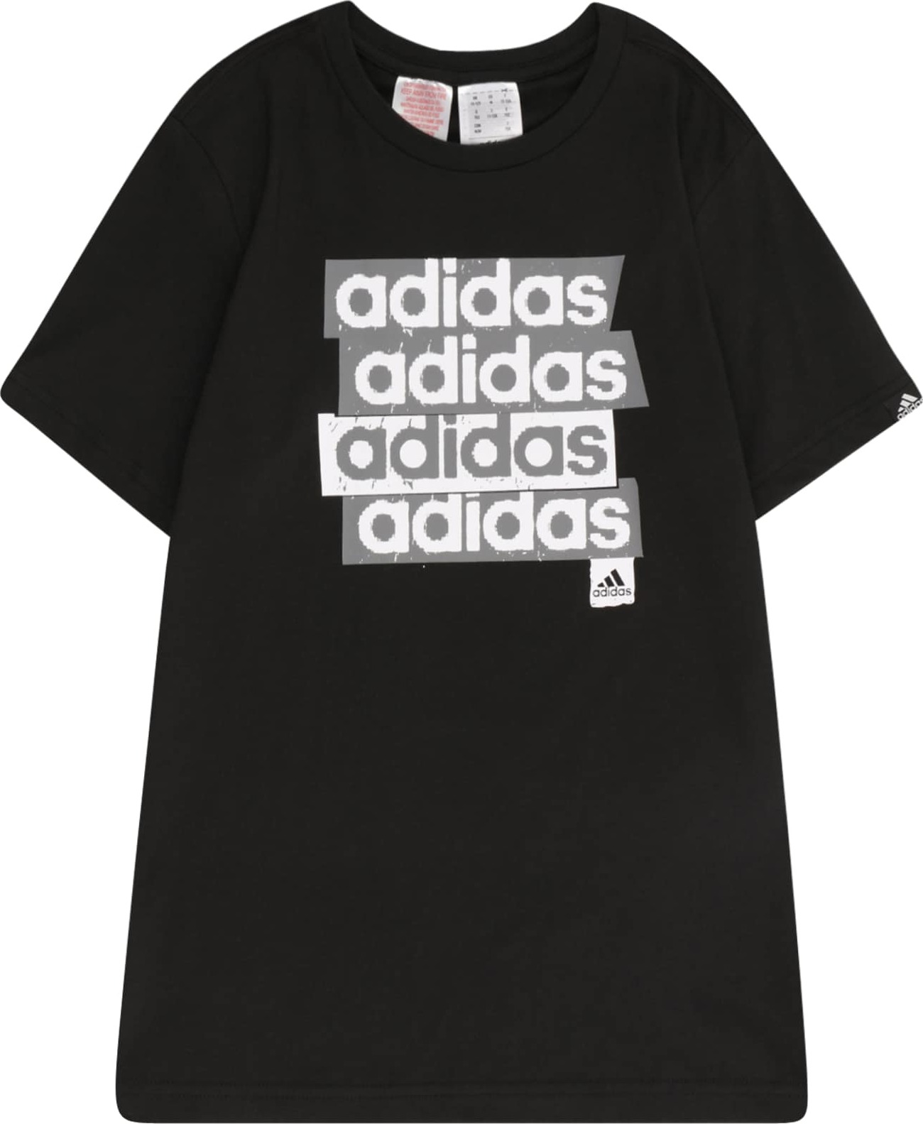 ADIDAS SPORTSWEAR Funkční tričko šedá / černá / bílá
