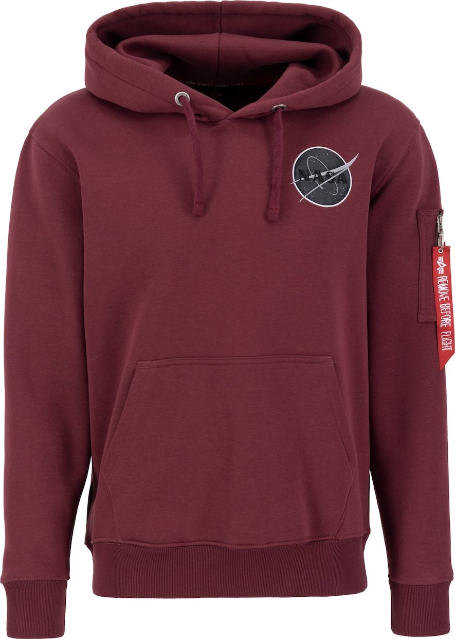 ALPHA INDUSTRIES Mikina mix barev / burgundská červeň