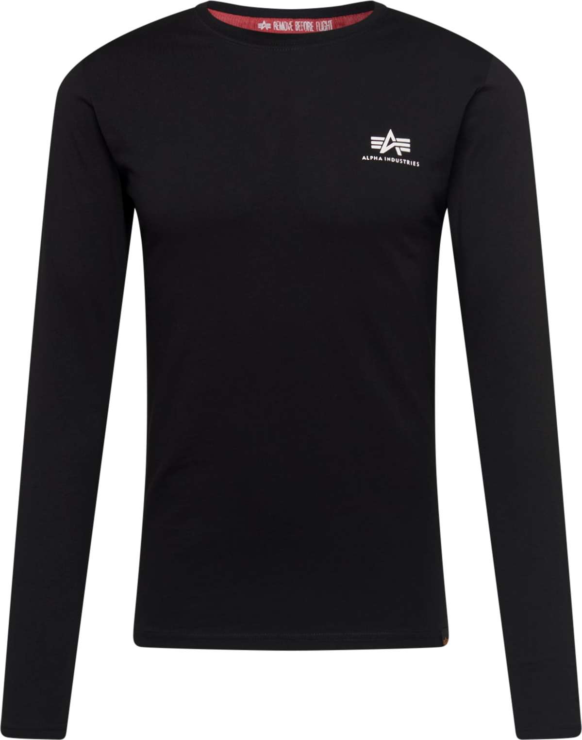 ALPHA INDUSTRIES Tričko černá / bílá