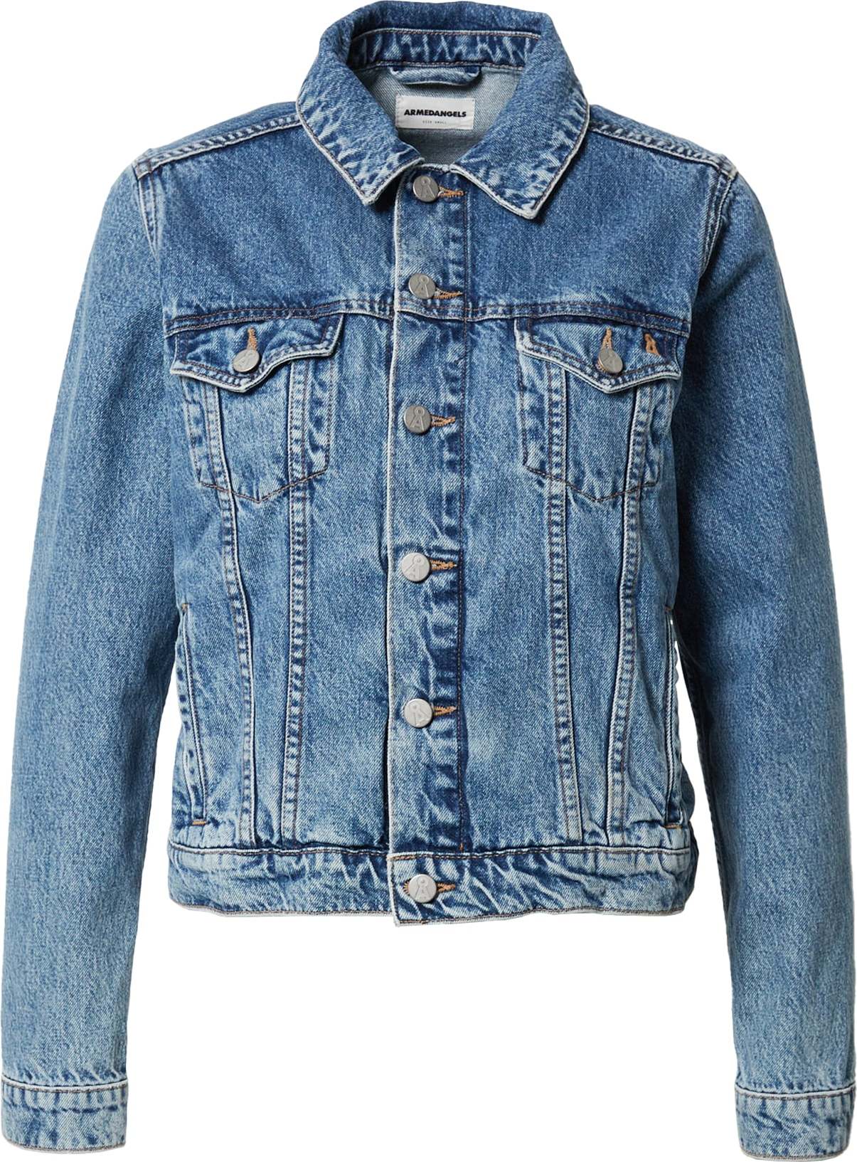 ARMEDANGELS Přechodná bunda 'Velita' modrá džínovina