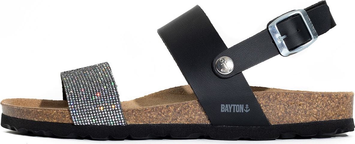 Bayton Páskové sandály 'Lilia' černá / stříbrná