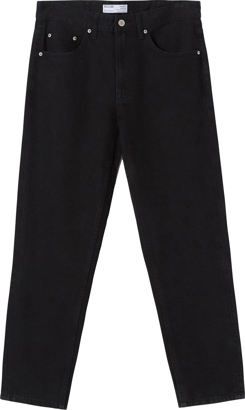 Bershka Džíny černá džínovina