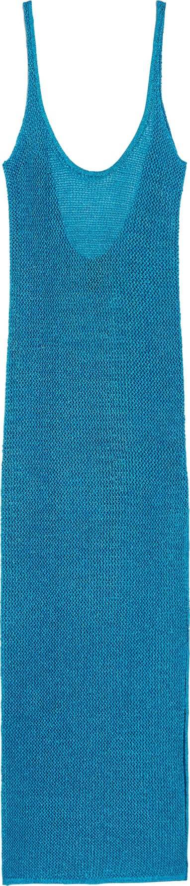 Bershka Plážové šaty azurová modrá