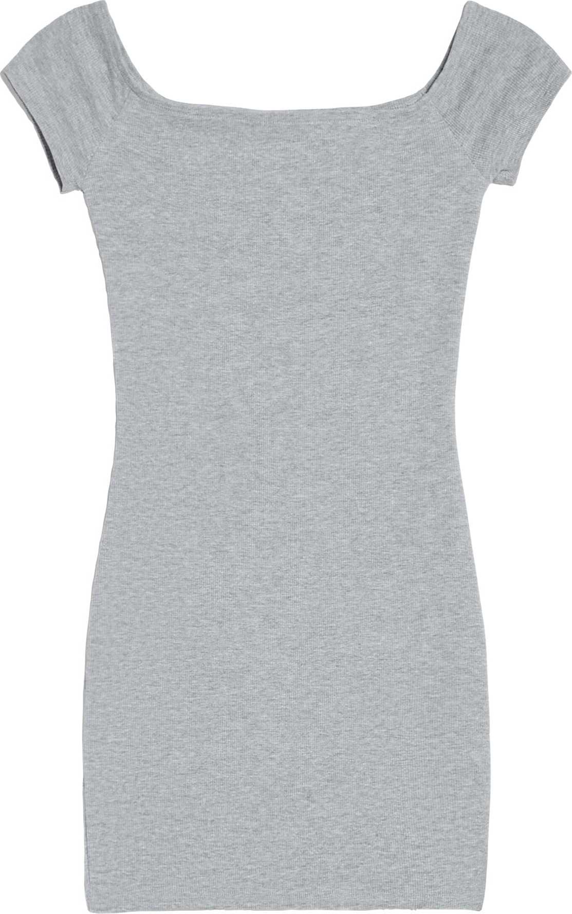 Bershka Šaty šedý melír