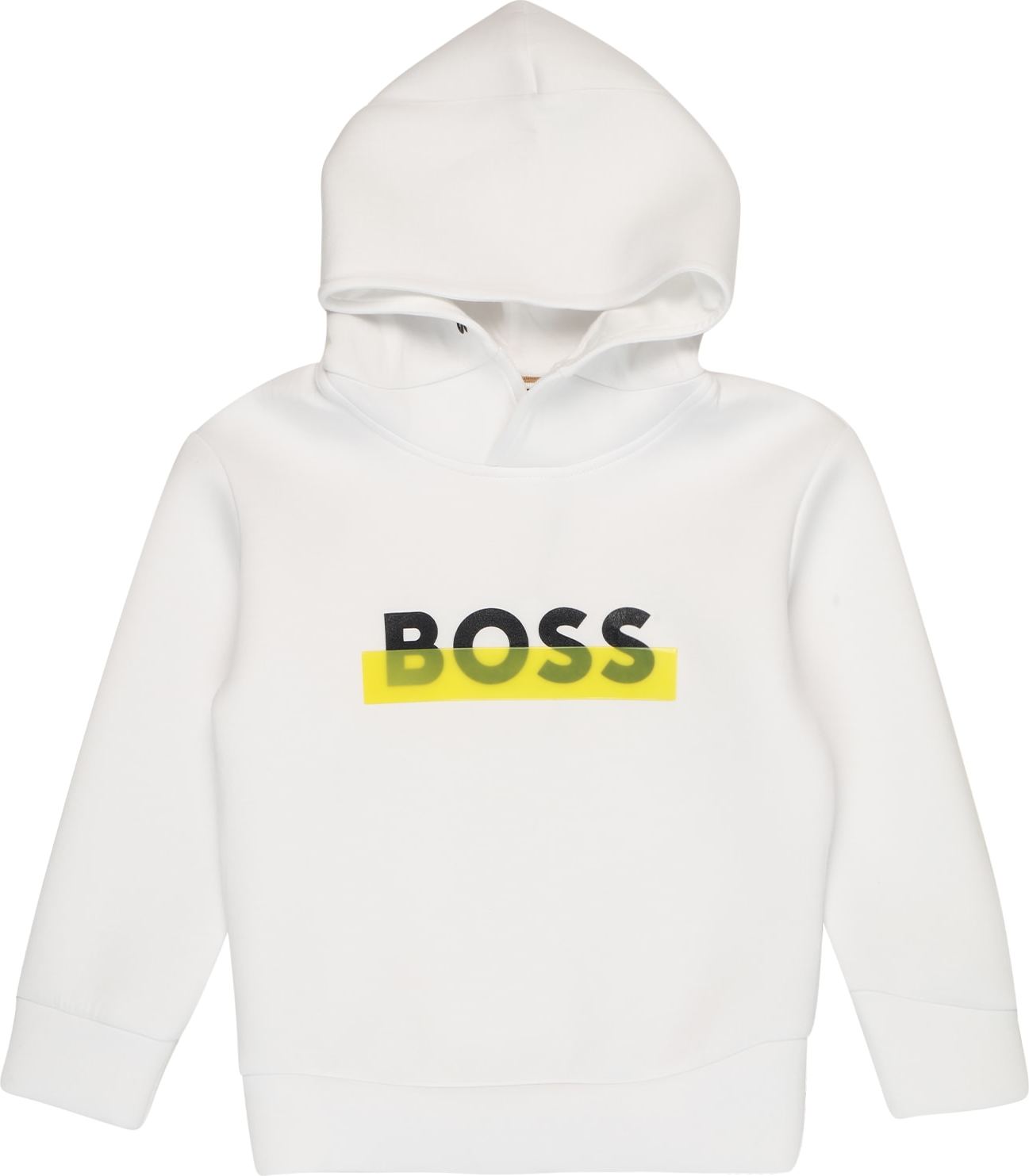 BOSS Kidswear Mikina žlutá / černá / bílá