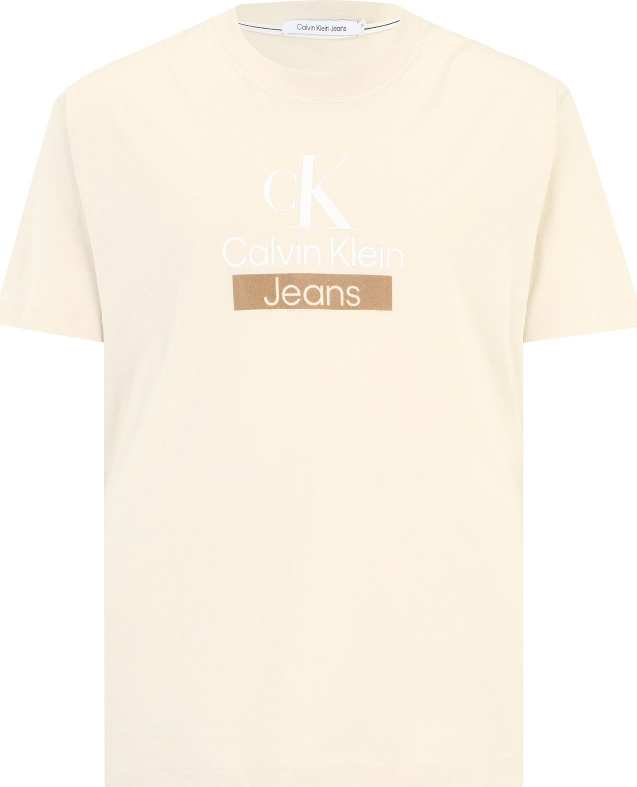 Calvin Klein Jeans Plus Tričko béžová / hnědá / bílá