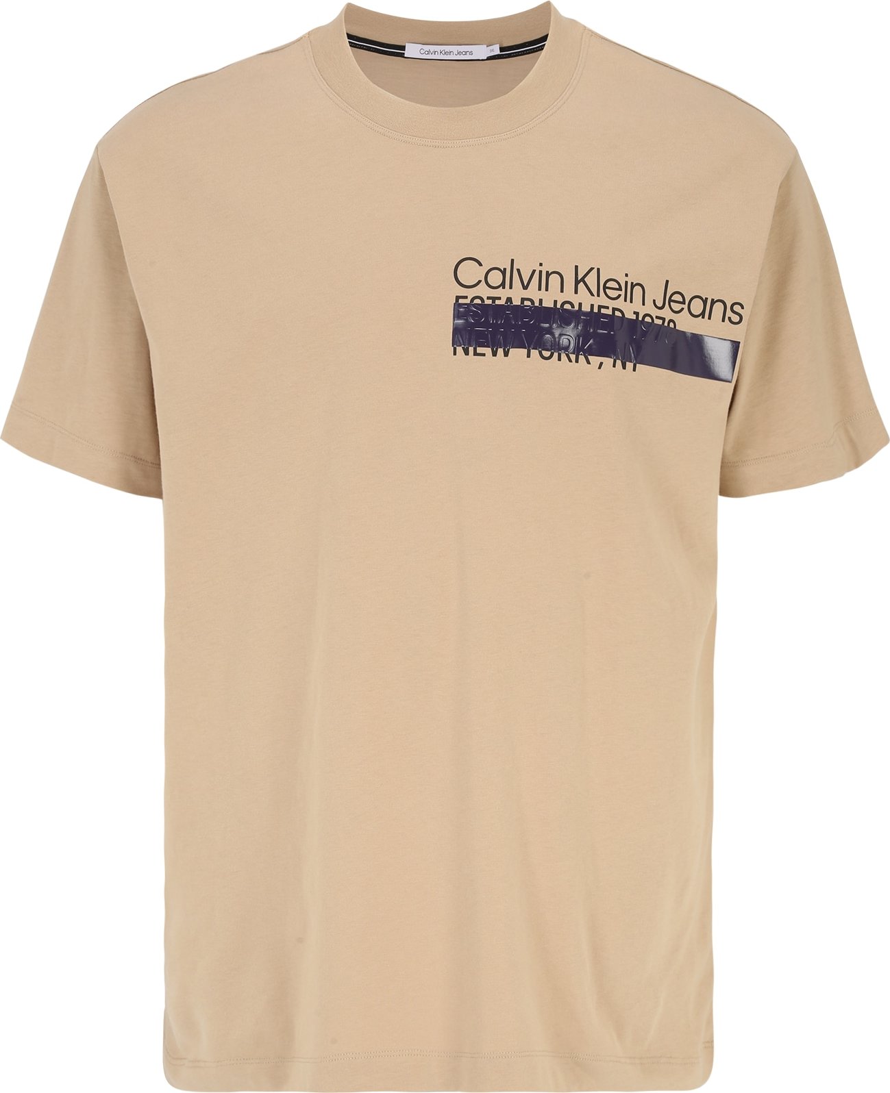 Calvin Klein Jeans Plus Tričko béžová / námořnická modř