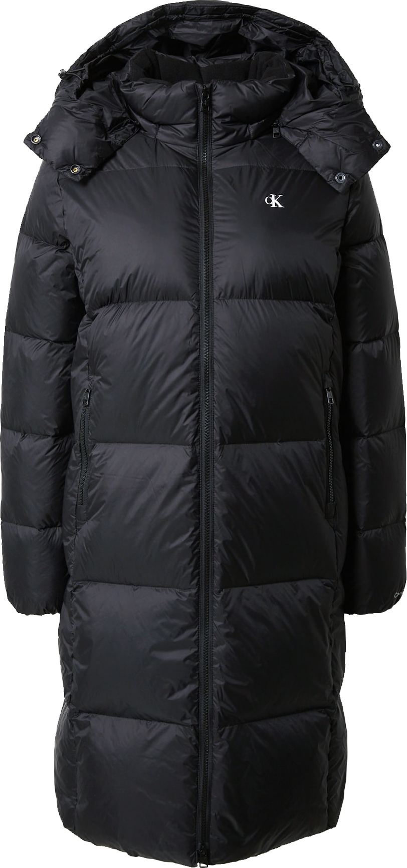 Calvin Klein Jeans Zimní kabát černá / bílá
