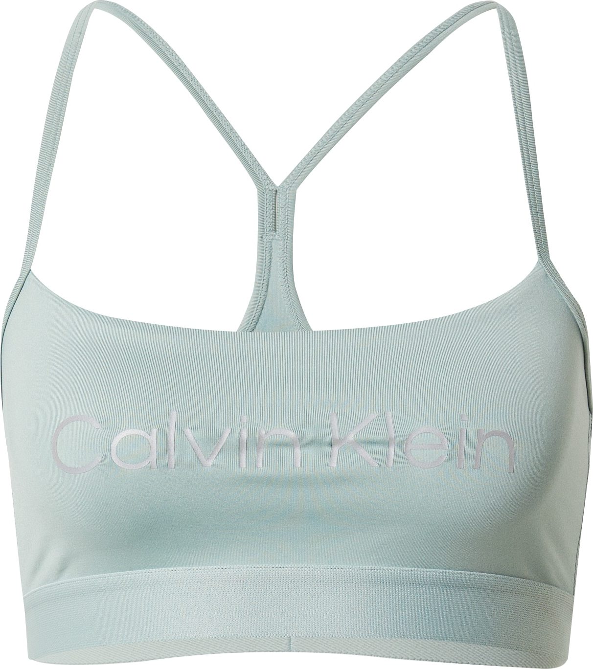 Calvin Klein Sport Podprsenka světle šedá / pastelově zelená