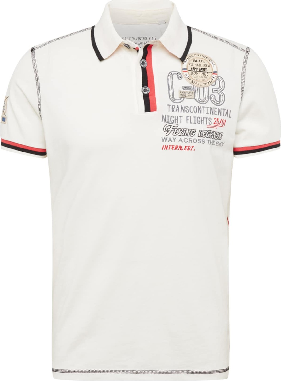 CAMP DAVID Tričko mix barev / barva bílé vlny