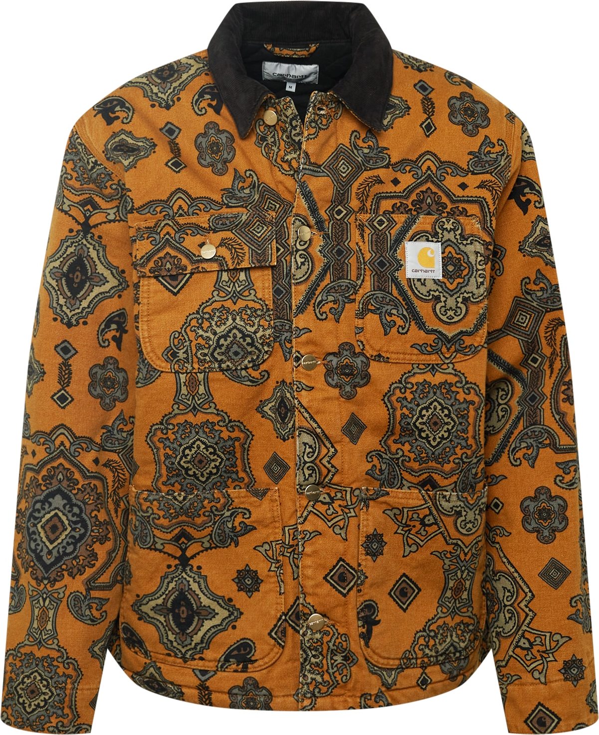 Carhartt WIP Přechodná bunda 'Michigan' kouřově modrá / koňaková / světle zelená