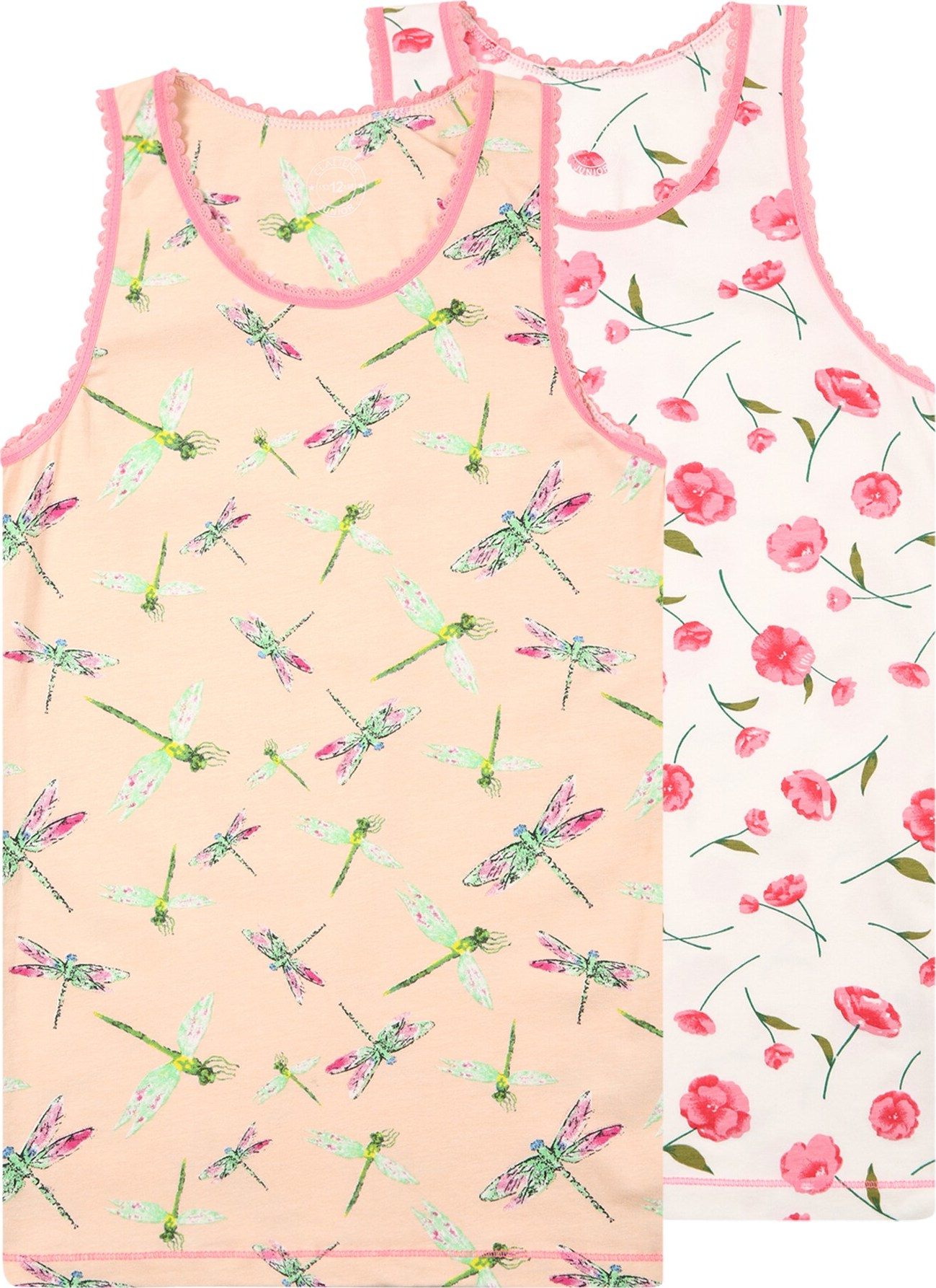 Claesen's Tílko mix barev / pastelově oranžová / bílá