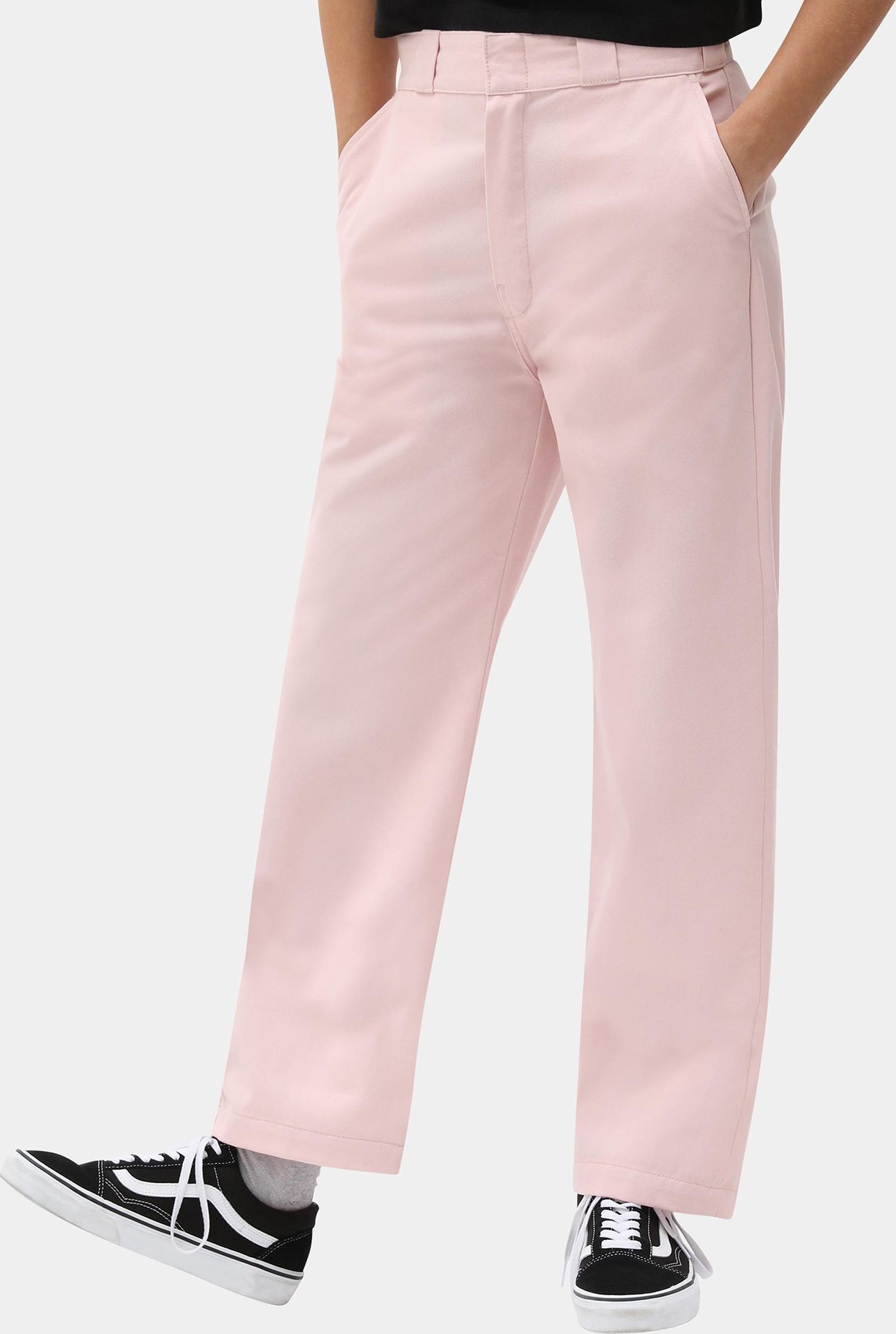 DICKIES Kalhoty se sklady v pase 'ELIZA' světle růžová
