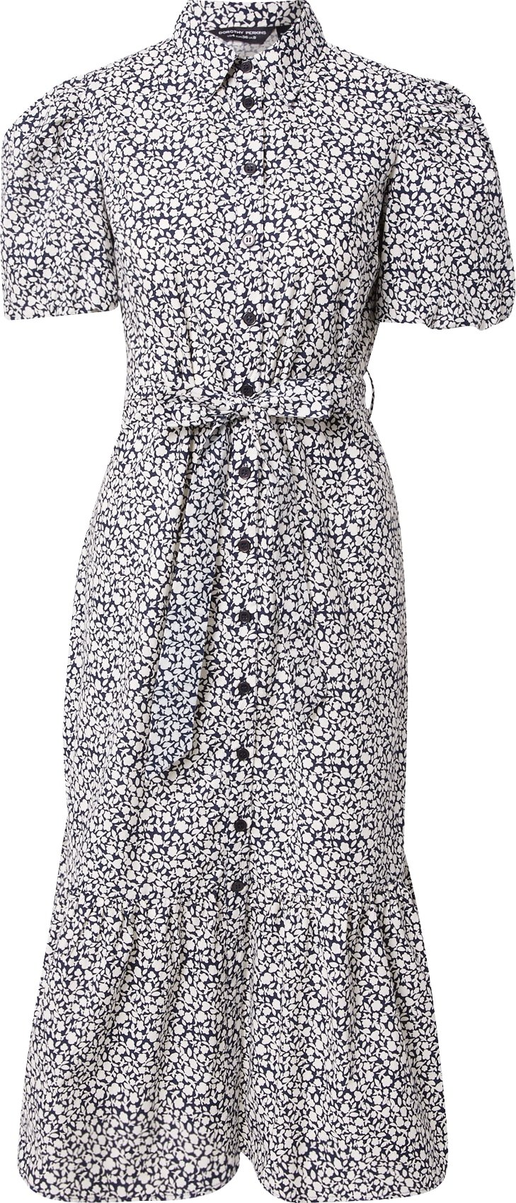 Dorothy Perkins Košilové šaty černá / bílá