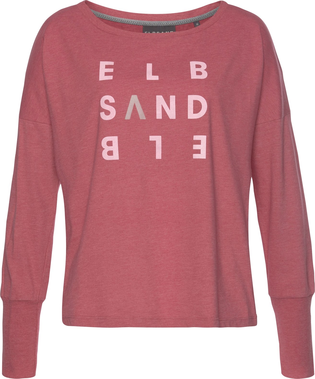 Elbsand Tričko šedá / pink / malinová
