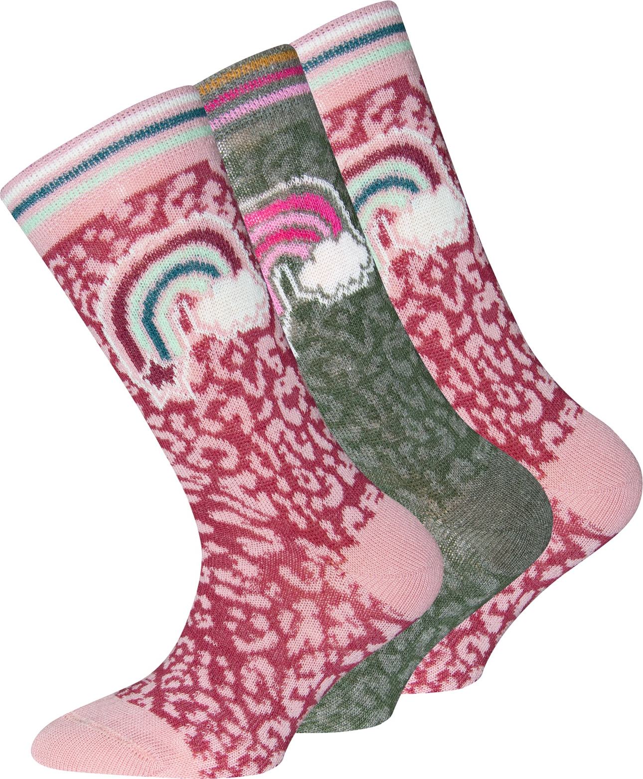 EWERS Ponožky modrá / khaki / růžová / bílá