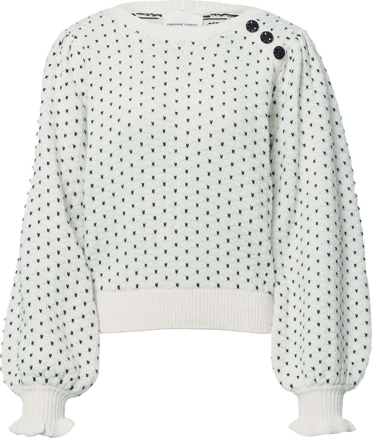 Fabienne Chapot Svetr 'Love' černá / bílá