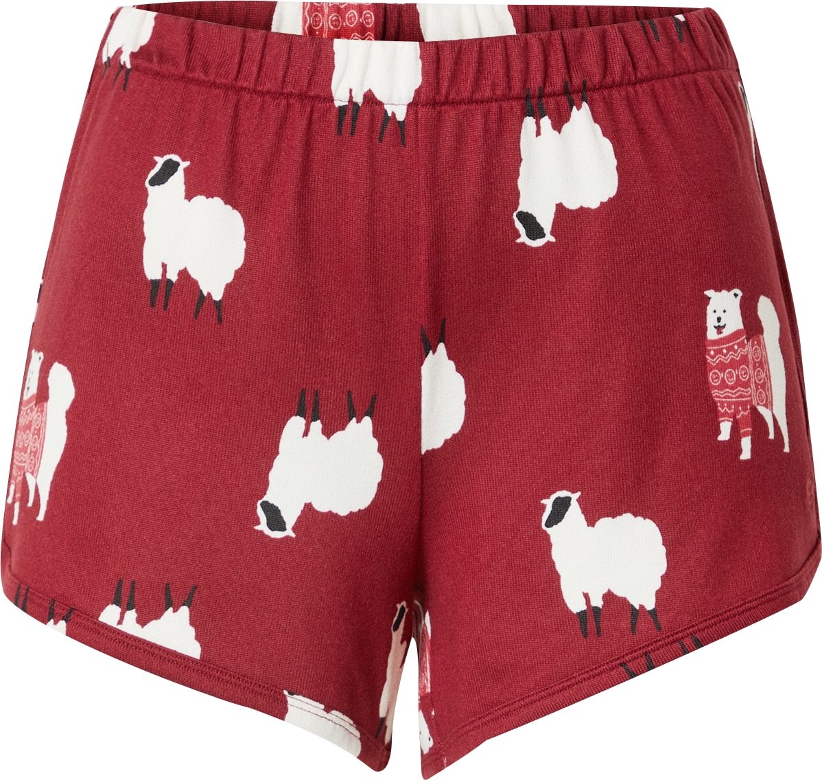 Gilly Hicks Pyžamové kalhoty vínově červená / bílá