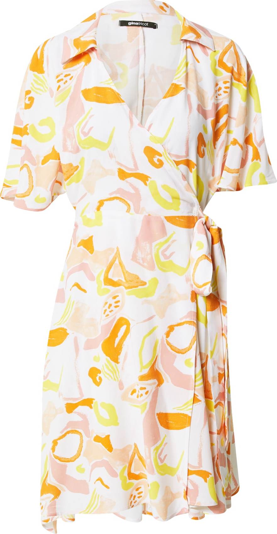 Gina Tricot Letní šaty 'Doris' žlutá / oranžová / růžová / bílá