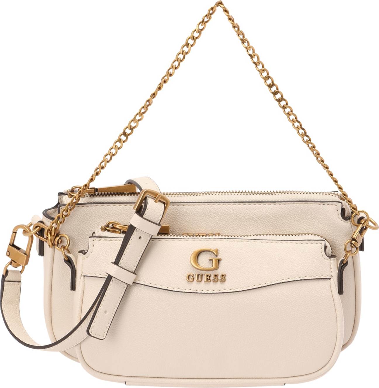 GUESS Taška přes rameno 'NELL' krémová