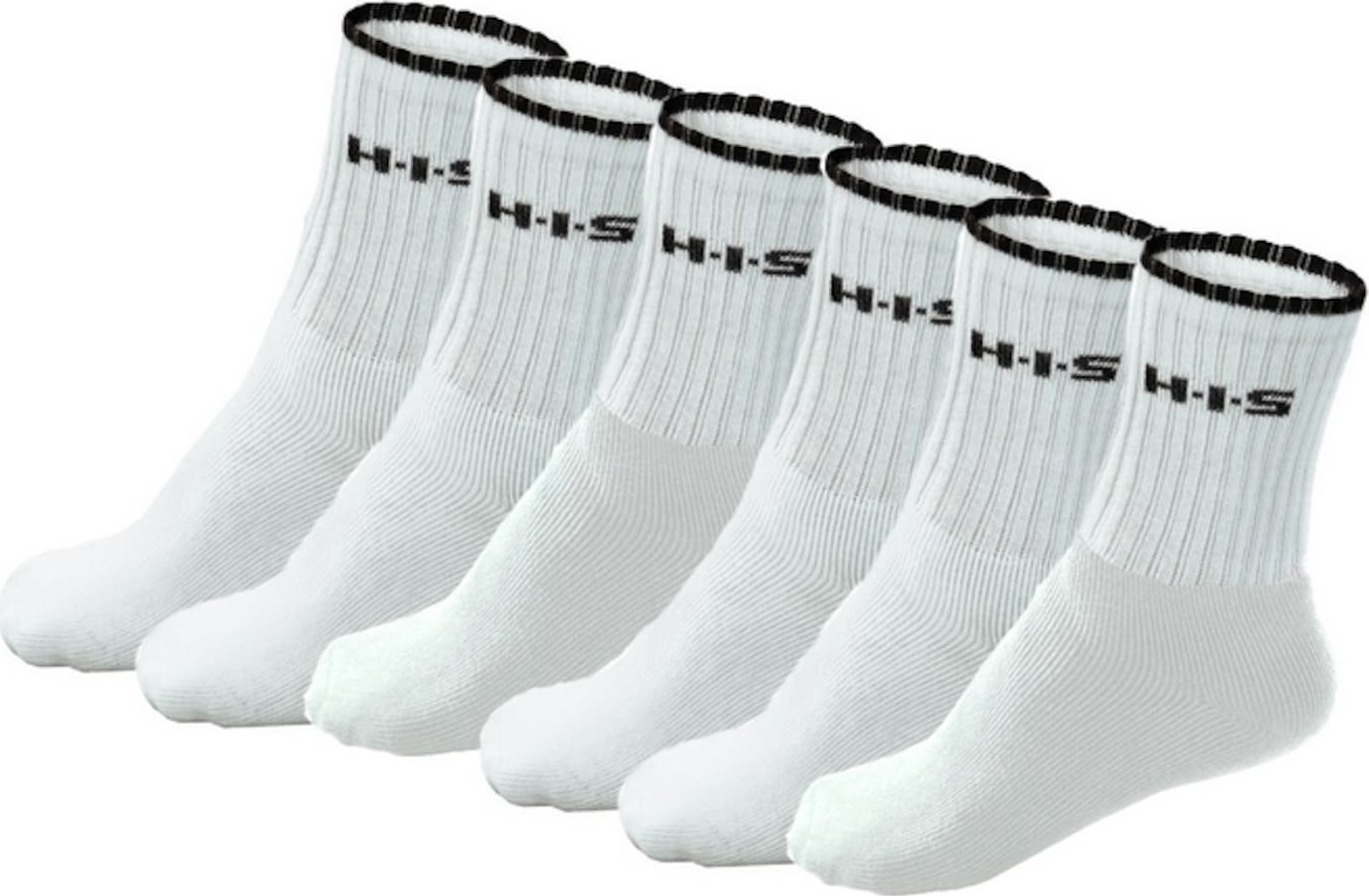 H.I.S Ponožky černá / bílá