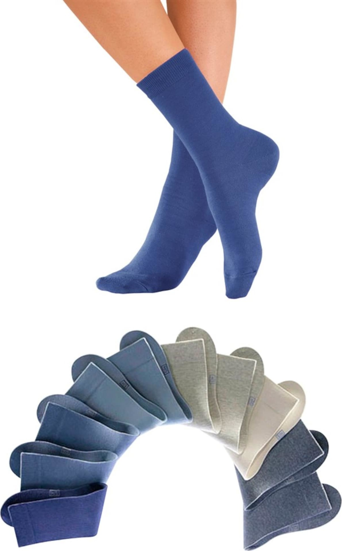 H.I.S Ponožky modrá / světlemodrá