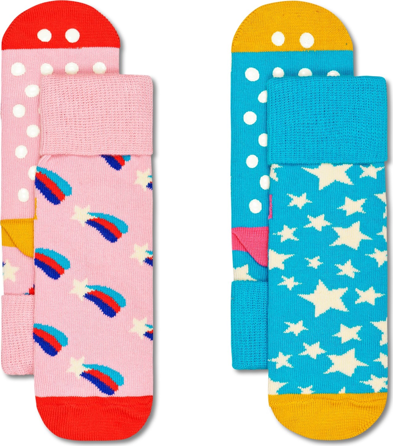 Happy Socks Ponožky světlemodrá / žlutá / růžová / červená