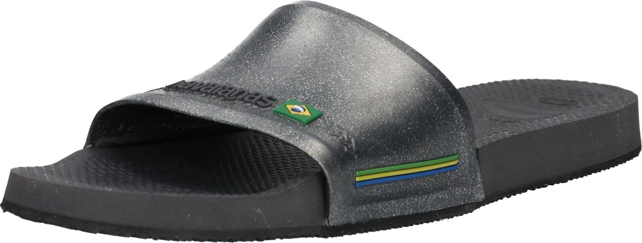 HAVAIANAS Pantofle 'Brasil' šedý melír / zelená / černá
