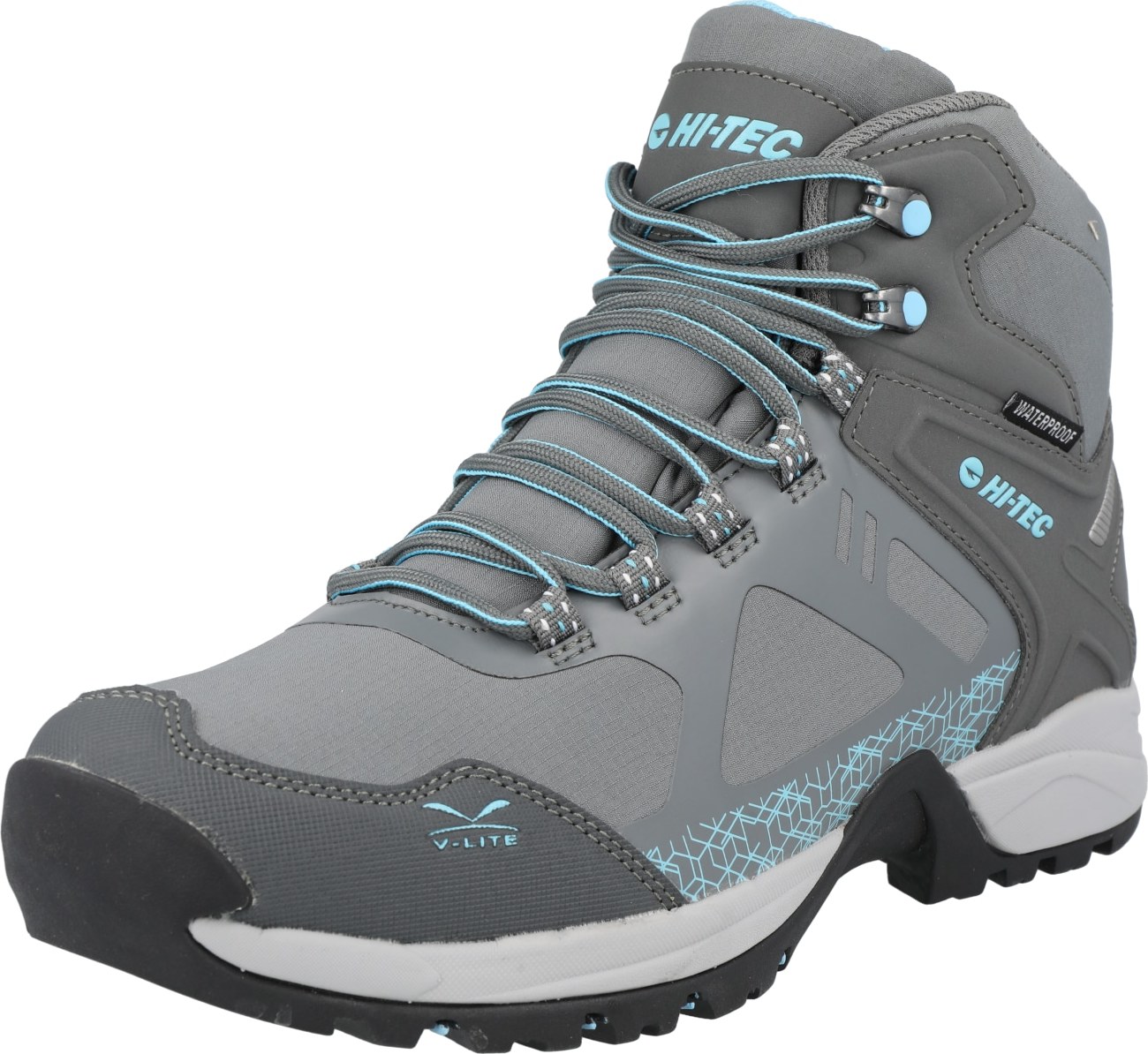 HI-TEC Kozačky tyrkysová / šedá / černá