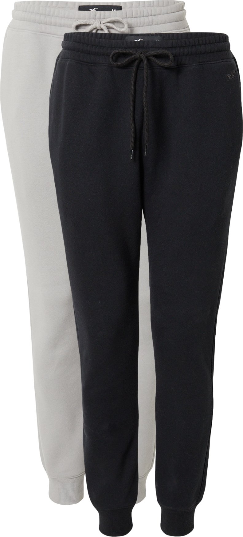 HOLLISTER Kalhoty černá / stříbrná