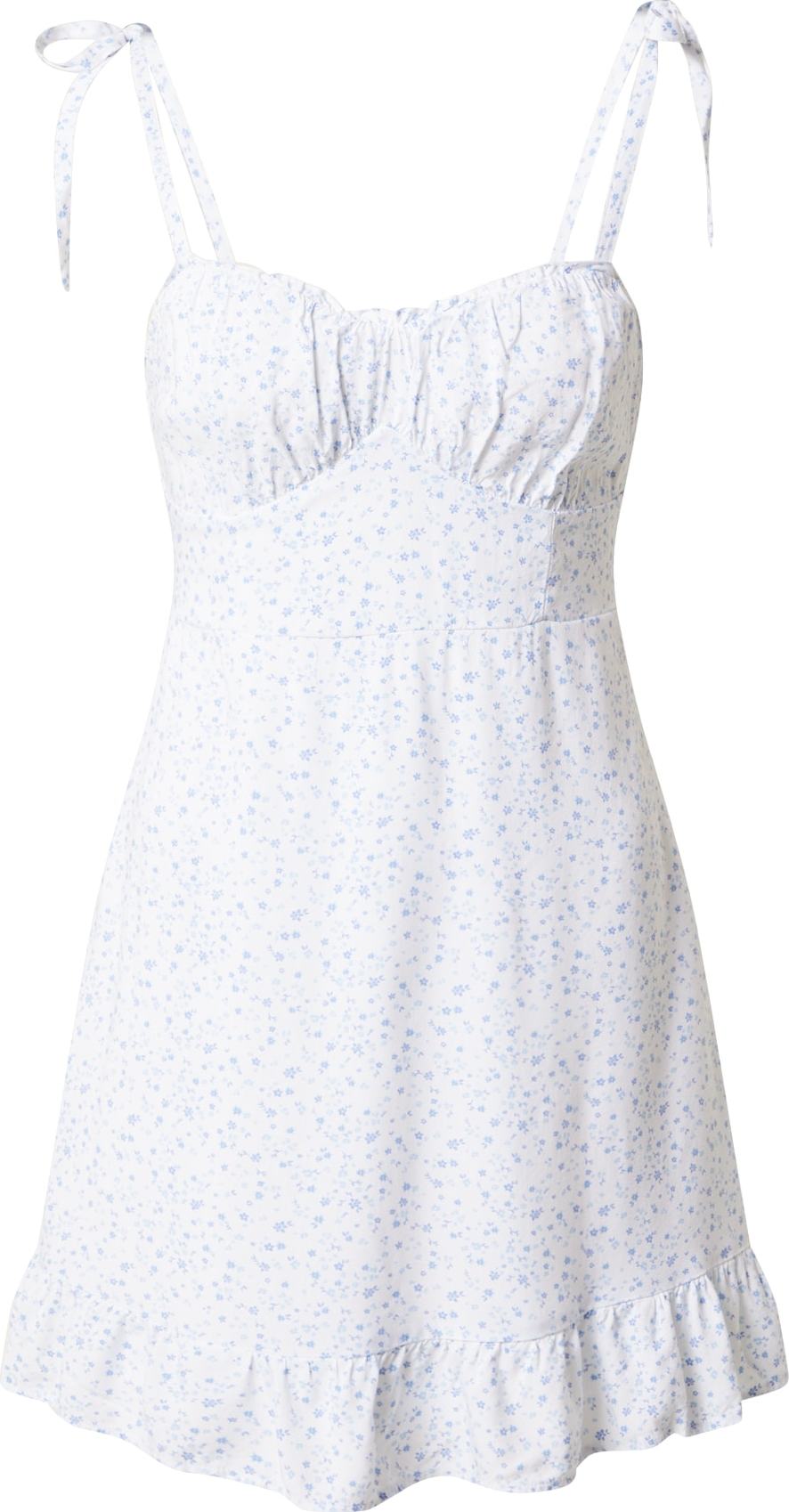 HOLLISTER Letní šaty modrá / světlemodrá / offwhite
