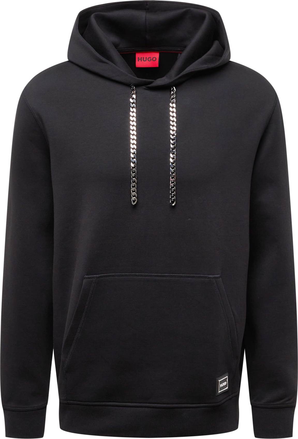 HUGO Mikina 'Dombat' černá / bílá