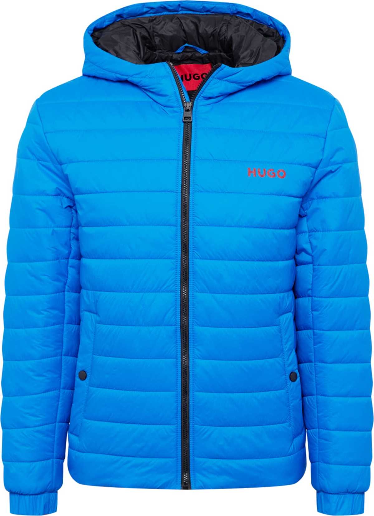 HUGO Přechodná bunda 'Bene' modrá / červená třešeň