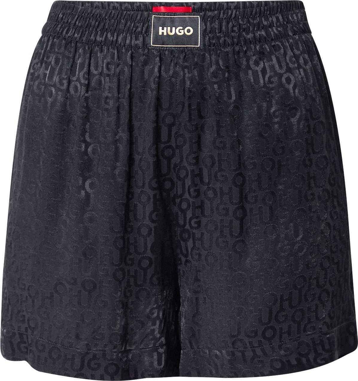 HUGO Pyžamové kalhoty 'SATINOIR' černá