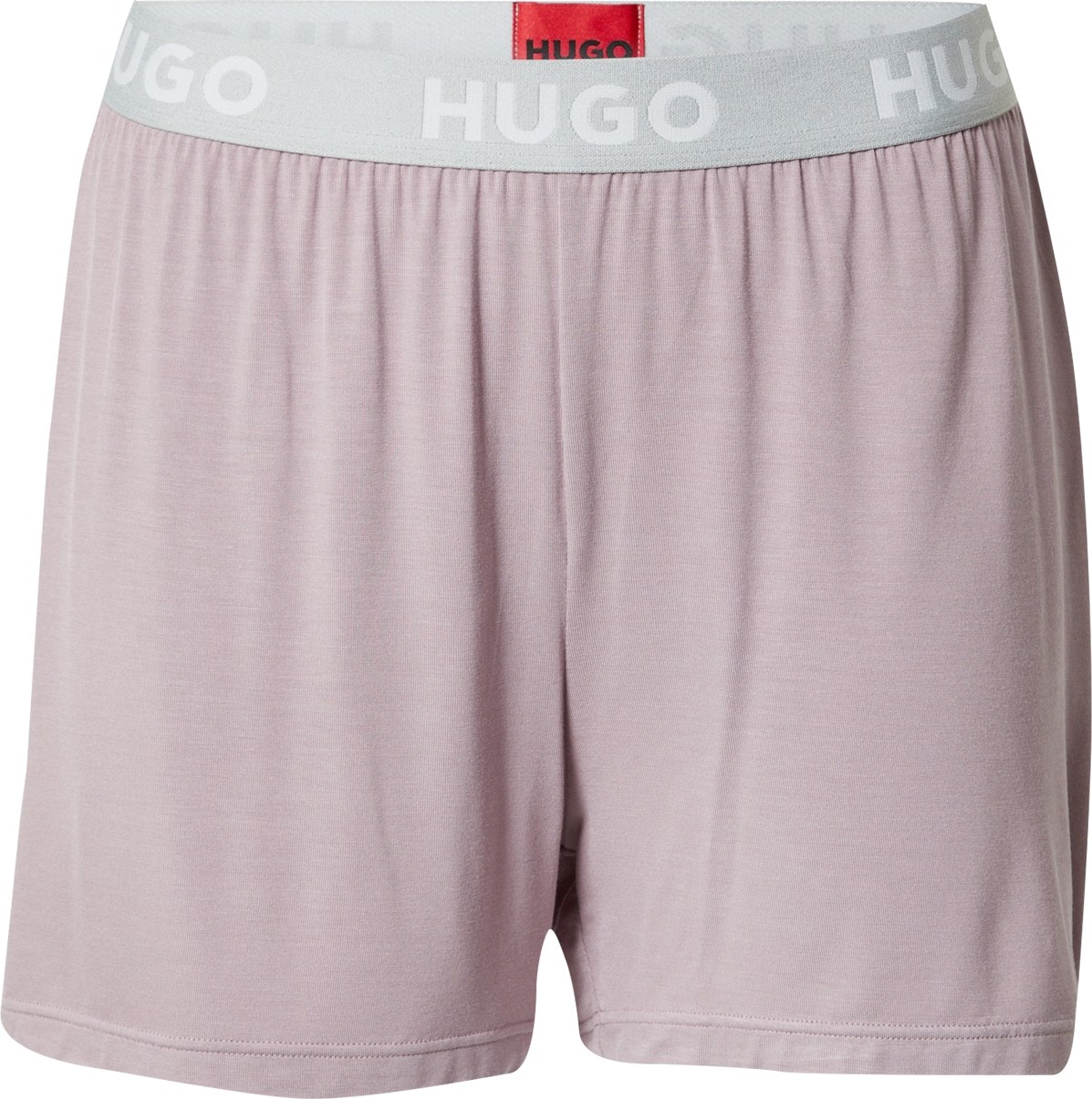 HUGO Pyžamové kalhoty šedá / pastelová fialová / bílá