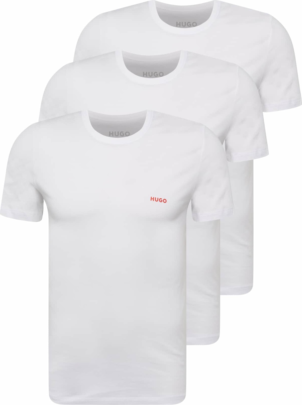 HUGO Tričko červená / bílá