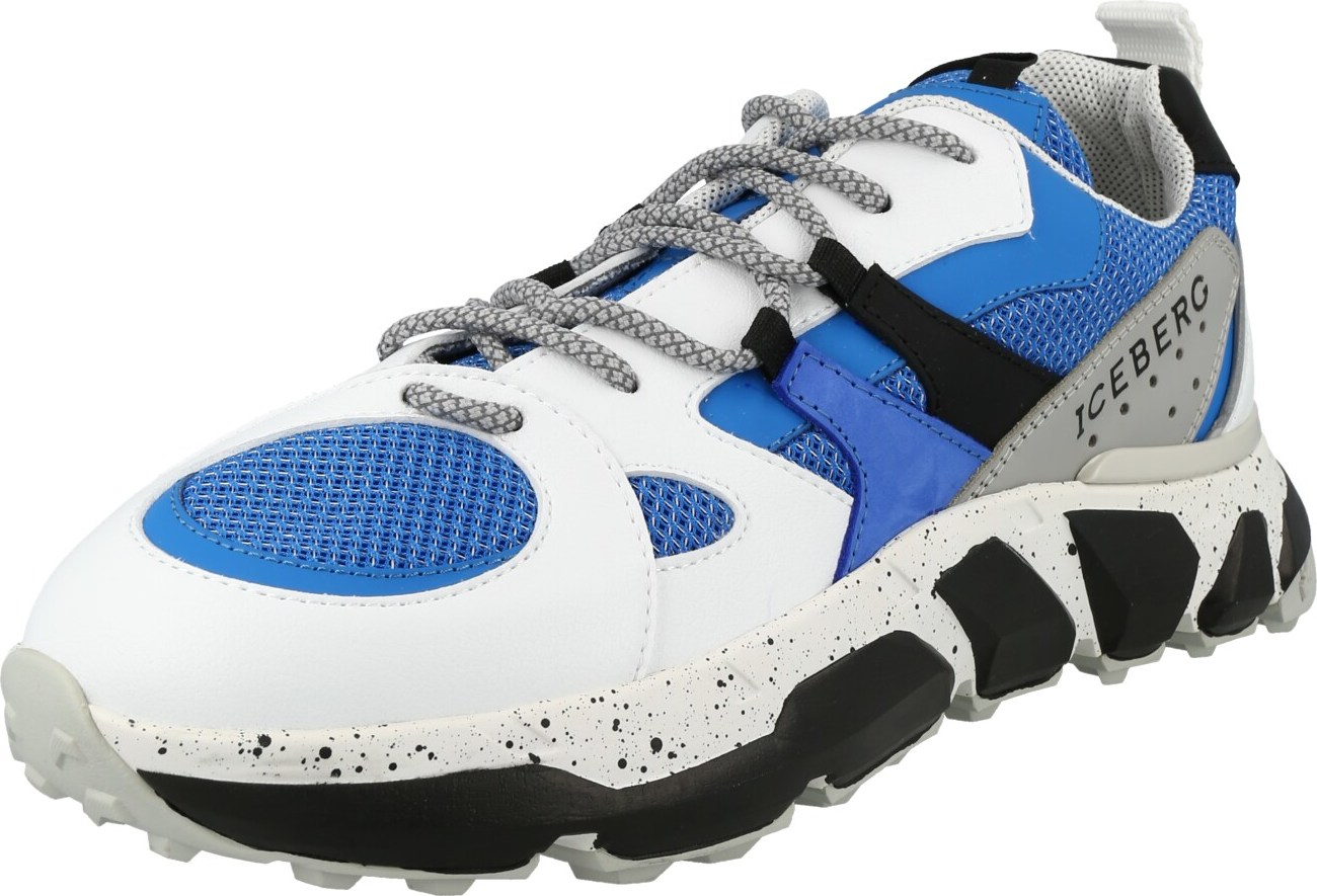 ICEBERG Tenisky 'SPYDER LOOK' královská modrá / šedá / černá / bílá