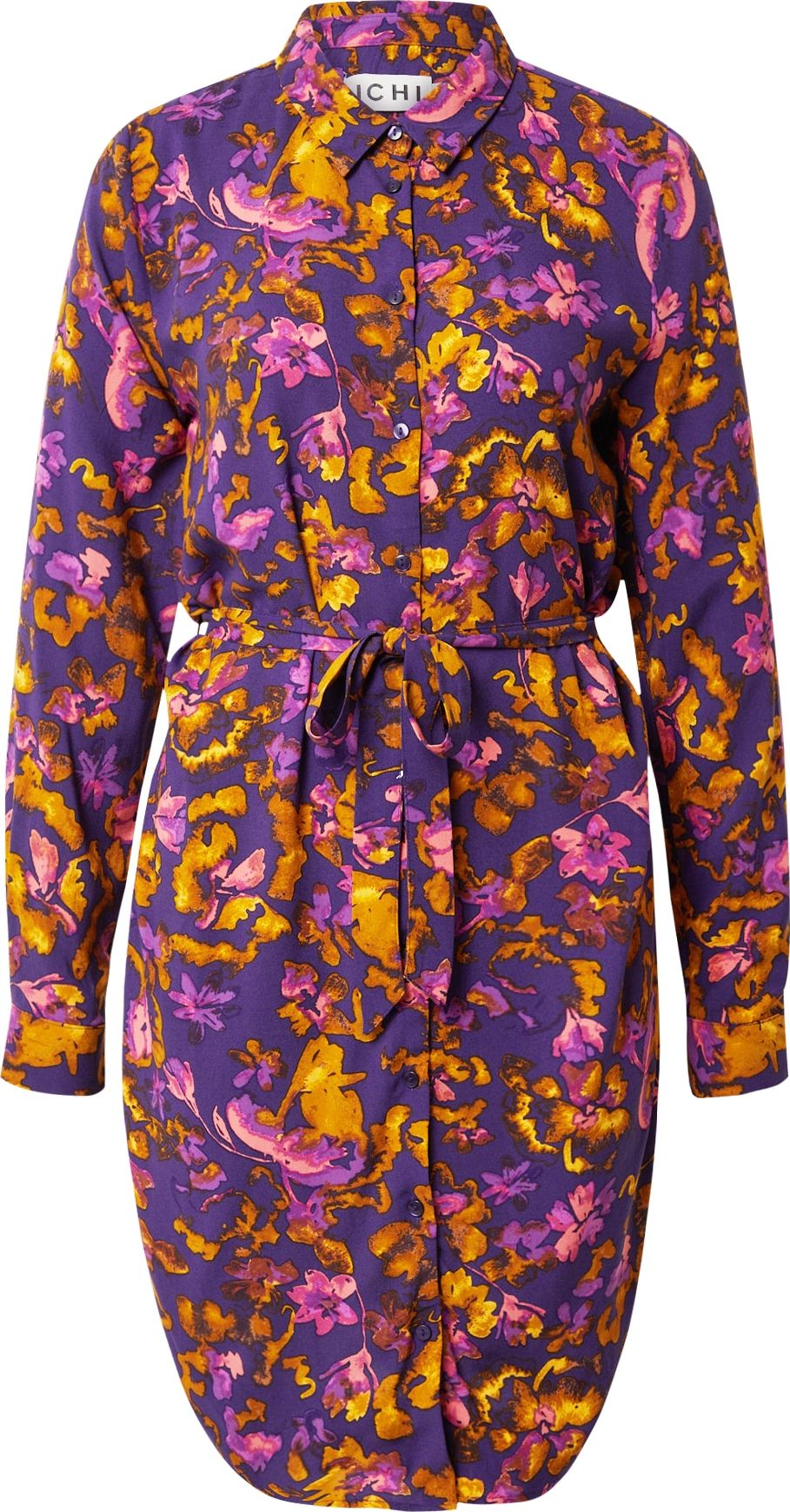 ICHI Košilové šaty 'IHVERA' švestková