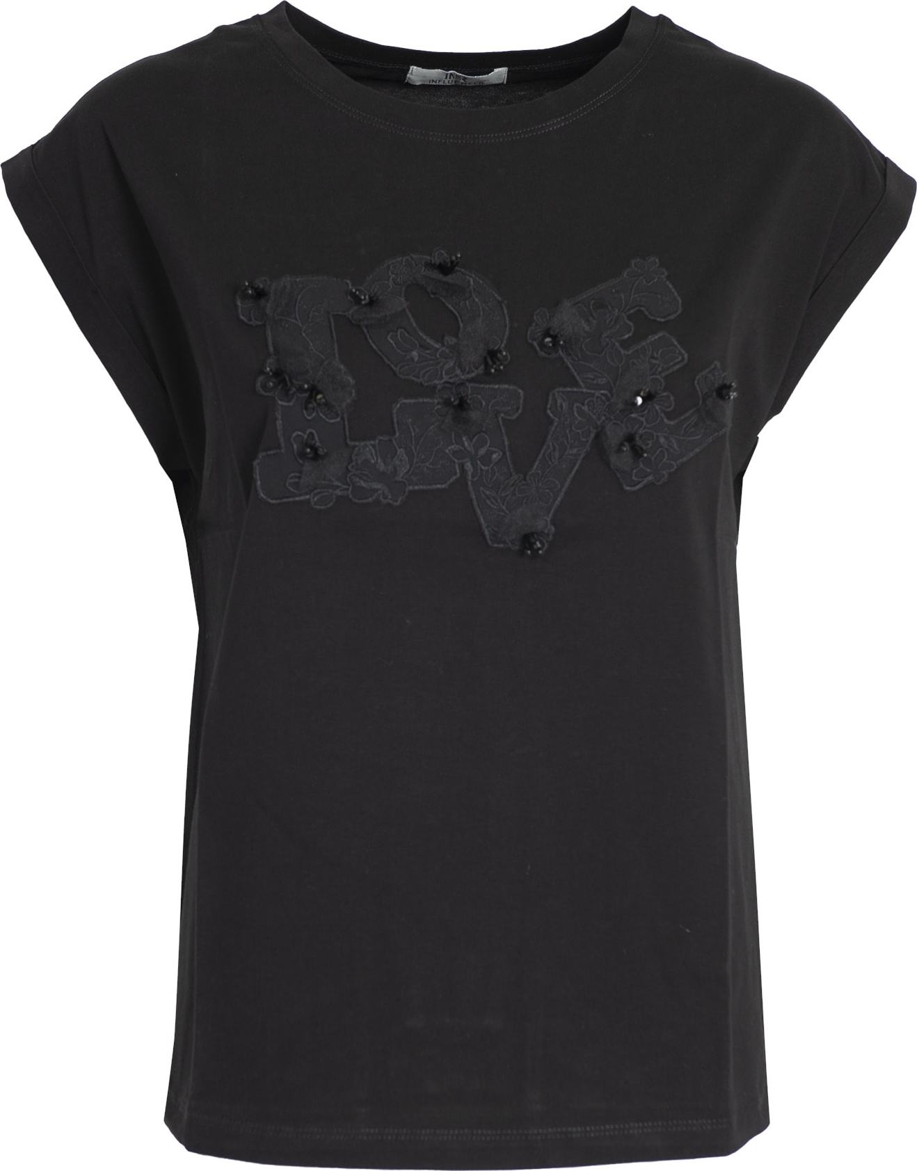 Influencer Tričko černá