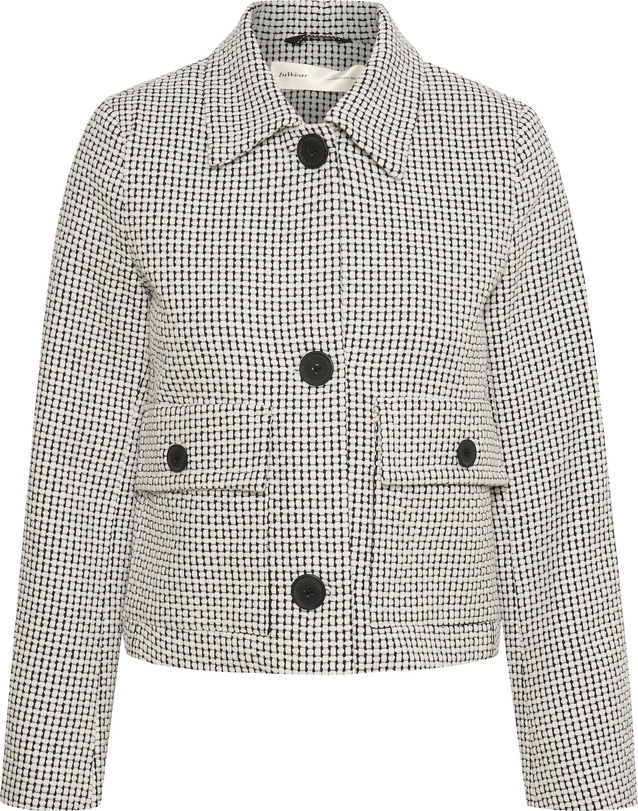 InWear Přechodná bunda 'PerleneIW' černá / bílá