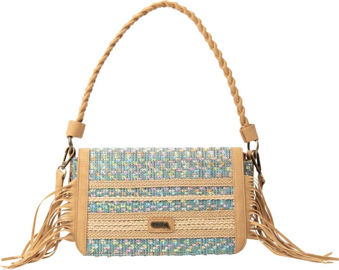 IZIA Taška přes rameno velbloudí / tyrkysová / světle zelená / eosin