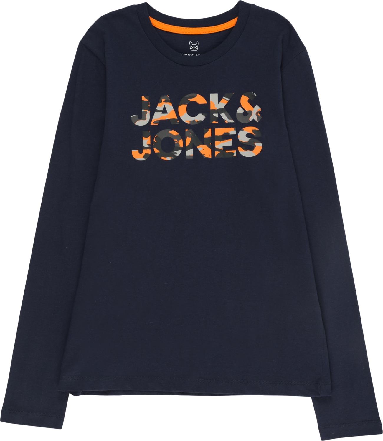 Jack & Jones Junior Mikina 'MILES' námořnická modř / šedá / antracitová / oranžová