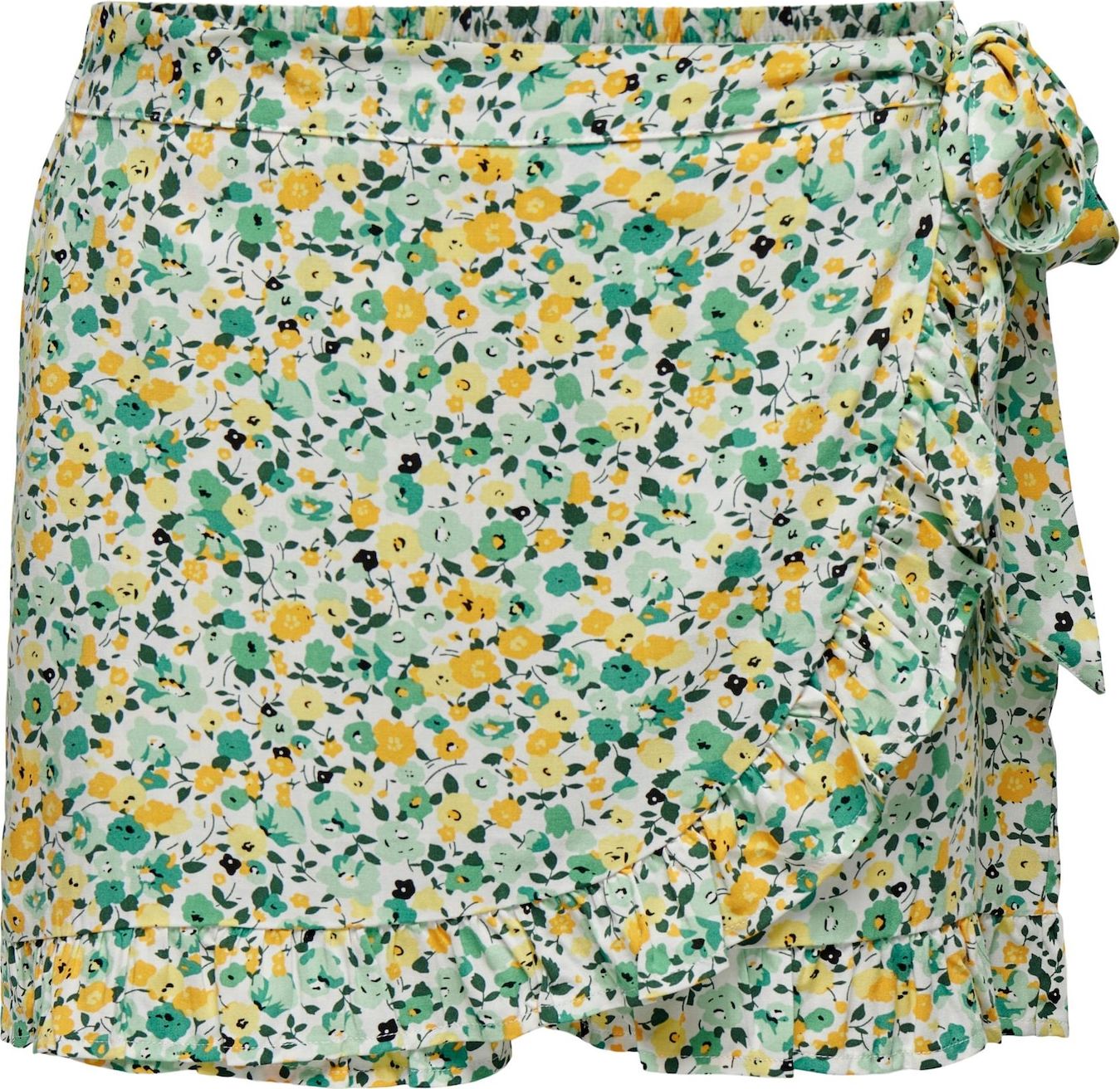 JDY Kalhoty žlutá / pastelově zelená / tmavě zelená / bílá